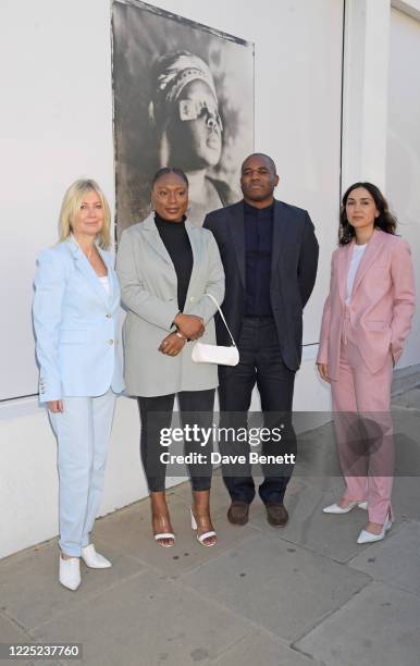 Sigrid Kirk, Lady Tettey, David Lammy MP and Eiesha Bharti Pasricha attend the unveiling of 'Breath is Invisible', a new public art project,...