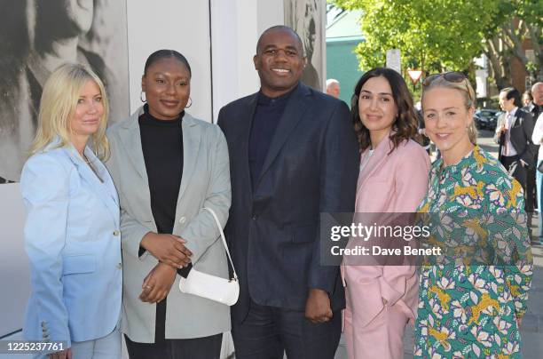 Sigrid Kirk, Lady Tettey, David Lammy MP, Eiesha Bharti Pasricha and Nicola Green attend the unveiling of 'Breath is Invisible', a new public art...