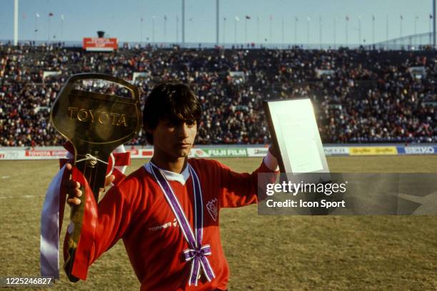 Jose PERCUDANI of Independiente during the Intercontinental Cup, Toyota Cup match between Liverpool and Independiente at National Stadium, Tokyo,...