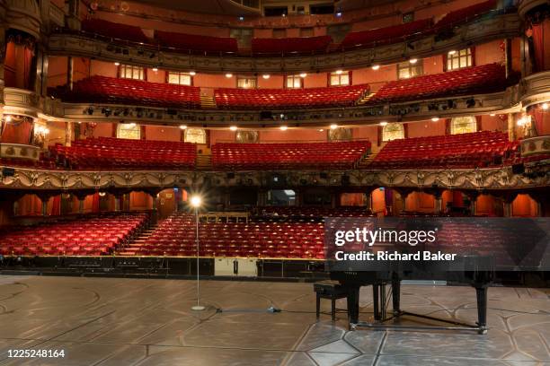 The empty auditorium of the London Coliseum, home of English National Opera ENO, remains closed for performances during the Coronavirus pandemic...