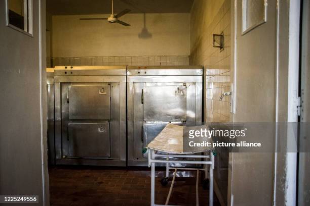 July 2020, Egypt, Giza: A view of the morgue of the 6th of October Central Hospital, which is currently serving as an isolation hospital for...