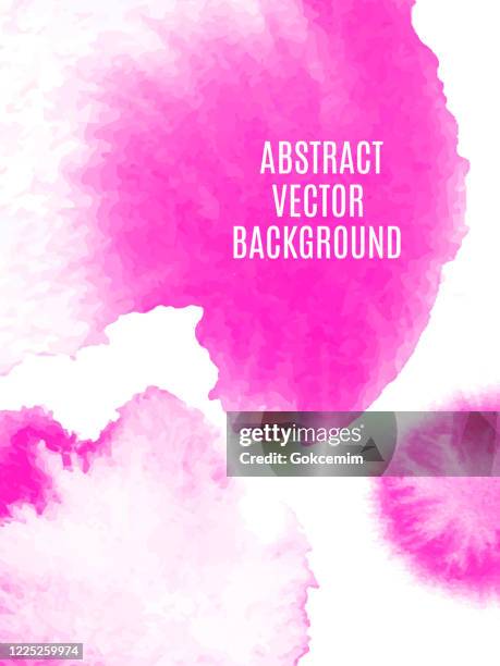 pink colored watercolor blots texture background. border of hues of pink paint splashing droplets. watercolor strokes design element. pink hand painted abstract texture. - wallpaper brush stock illustrations