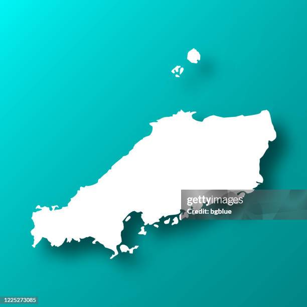 chugoku map on blue green background with shadow - hiroshima city stock illustrations