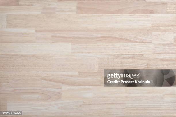 top view of para rubber wood plank - wood material foto e immagini stock