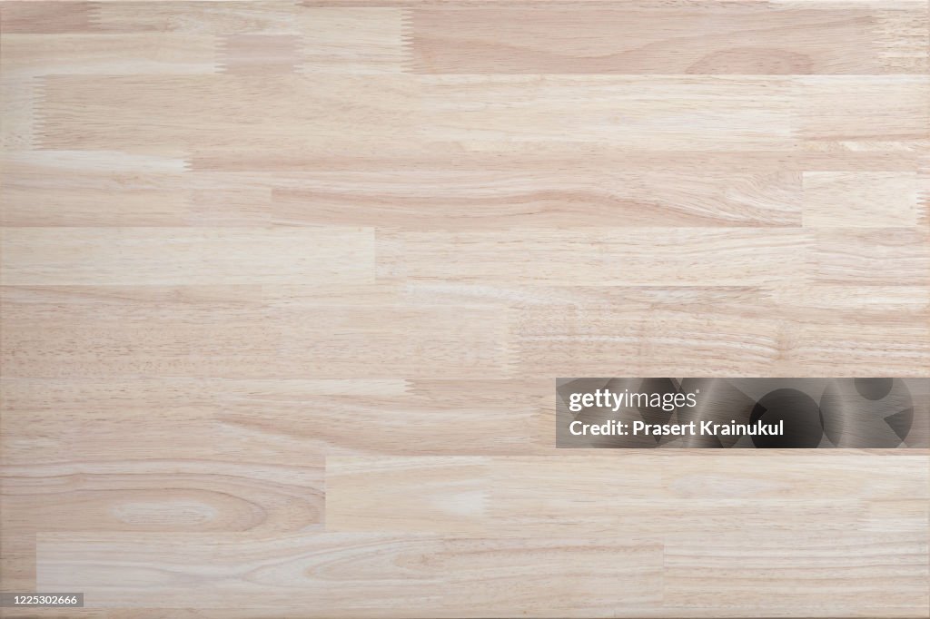 Top view of para rubber wood plank