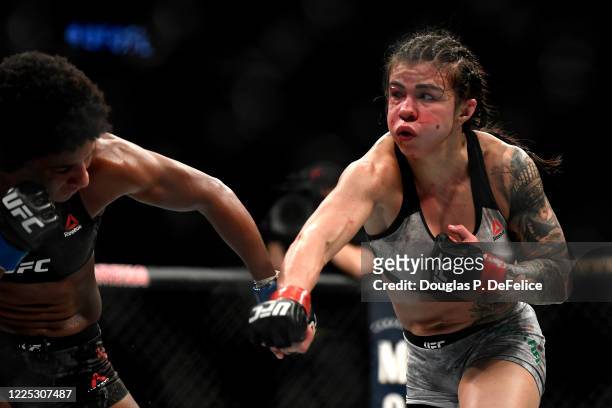 Claudia Gadelha of Brazil fights Angela Hill of the United States in their Women’s Strawweight bout during UFC Fight Night at VyStar Veterans...