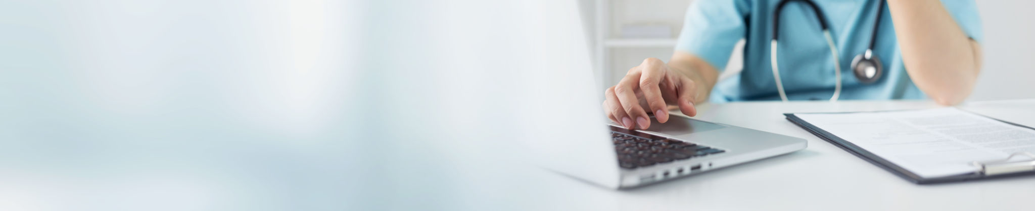 patient using laptop