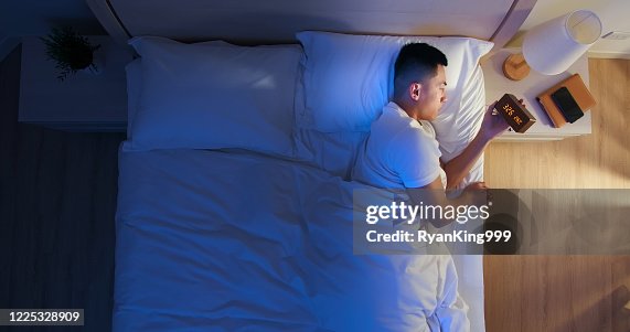 Asian man has insomnia Asian man has insomnia