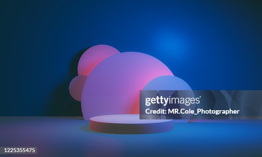 3d rendered Stage podium on the floor. Platforms for product presentation, mock up background,Pink and blue colors Backgrounds,Futuristic design 3d rendered Stage podium on the floor. Platforms for product presentation, mock up background,Pink and blue colors Backgrounds,Futuristic design