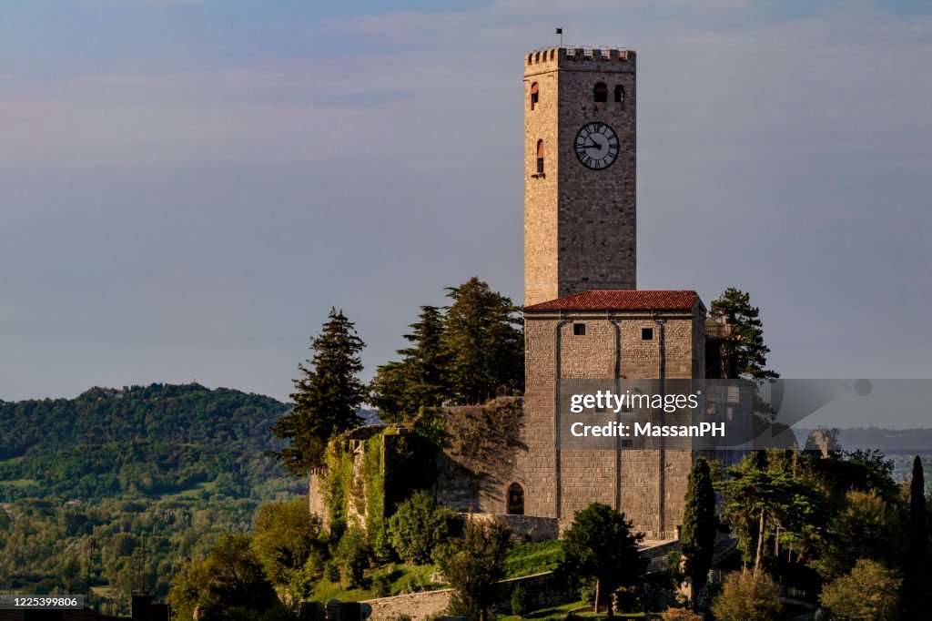 The castle of Gemona del Friuli in the morning