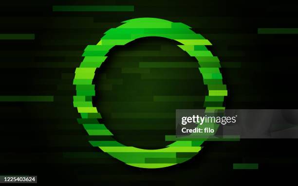 glitch circle - glow sticks background stock illustrations