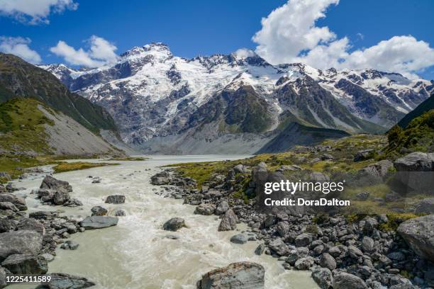 mount cook national park scenics, south island, nieuw-zeeland - mt cook national park stockfoto's en -beelden