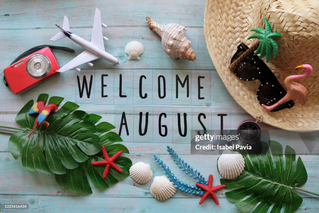Welcome August Flat Lay