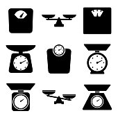 Scales icon, logo isolated on white background