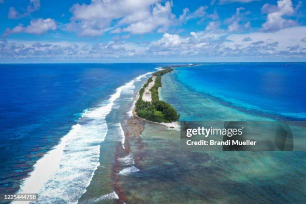 aerial of tuvalu - tuvalu stock pictures, royalty-free photos & images