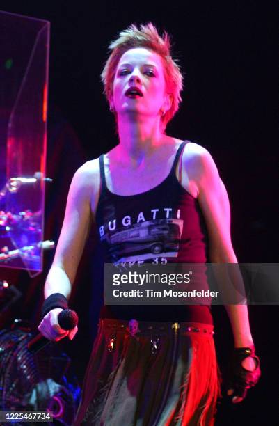 Shirley Manson of Garbage performs at Arco Arena on November 13, 2002 in Sacramento, California.