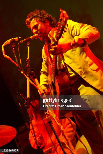 Wayne Coyne of The Flaming Lips performs at the Paramount Theatre on November 26, 2002 in Oakland, California. Photo by Tim Mosenfelder/Getty Images)