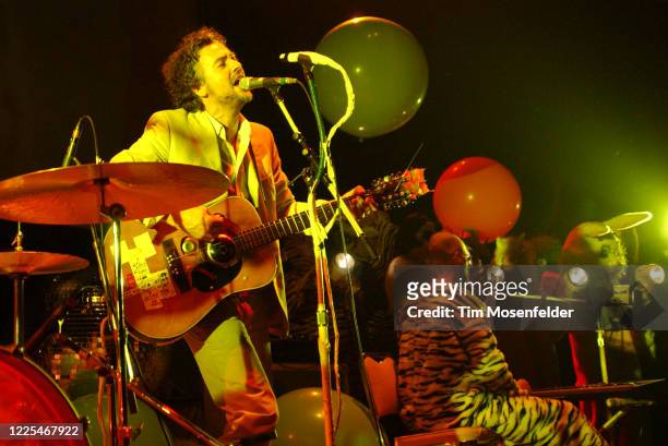 Wayne Coyne of The Flaming Lips performs at the Paramount Theatre on November 26, 2002 in Oakland, California. Photo by Tim Mosenfelder/Getty Images)
