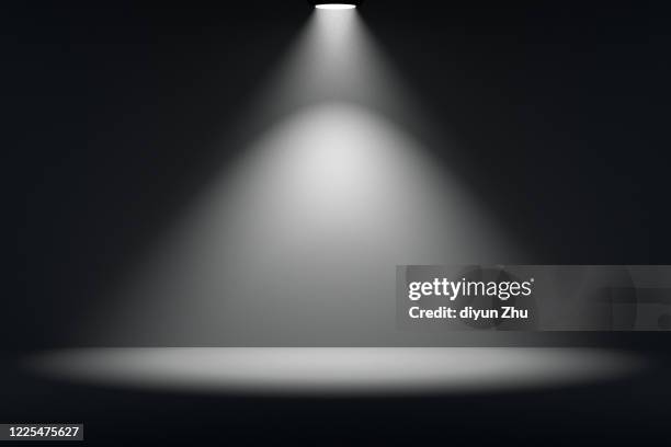 empty flooring with wall,3d render - scheinwerferlichter stock-fotos und bilder