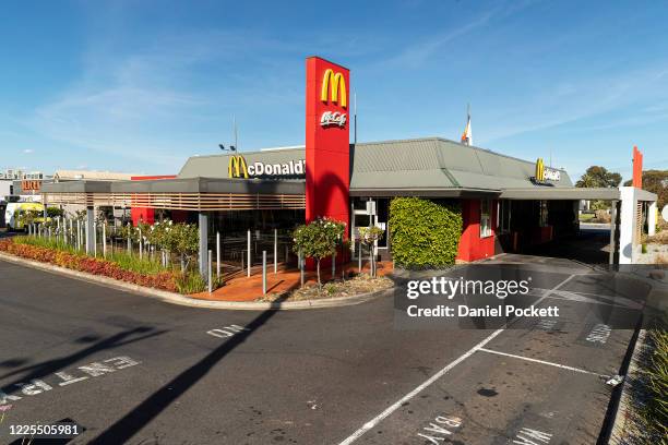 McDonald's Campbellfield is seen closed on May 18, 2020 in Melbourne, Australia. McDonald's has closed 12 restaurants across Melbourne for deep...