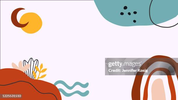 abstract summer shape illustration template - desert sunset stock illustrations