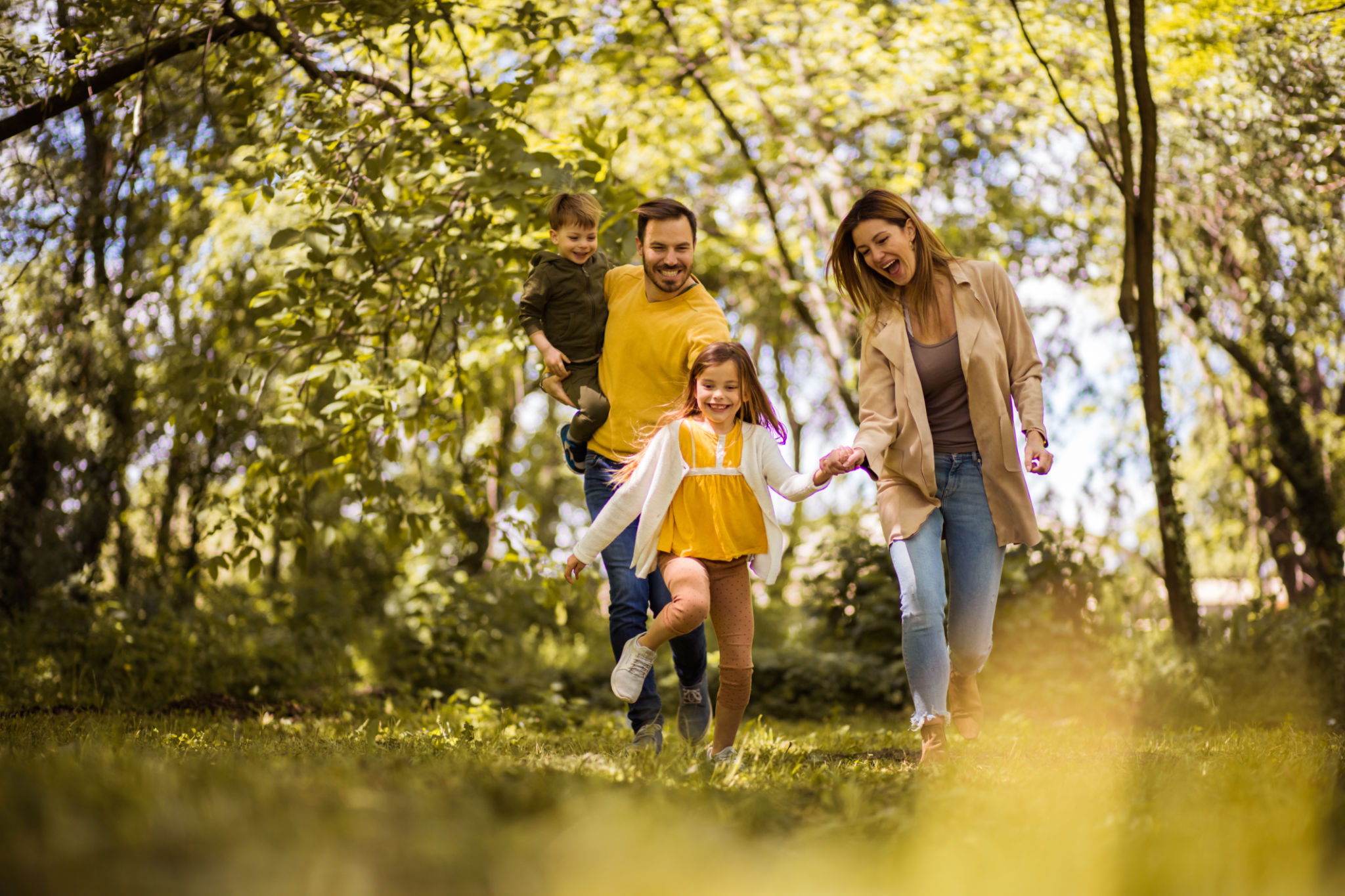 family enjoying outdoors