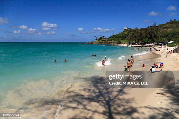 kailua beach, hawaii, u.s.a. - kailua beach stock pictures, royalty-free photos & images