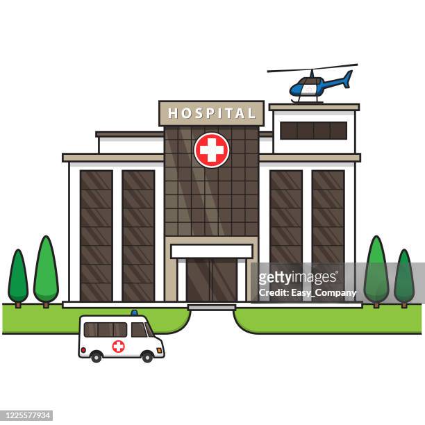 76 Hospital Building Cartoon Photos and Premium High Res Pictures - Getty  Images
