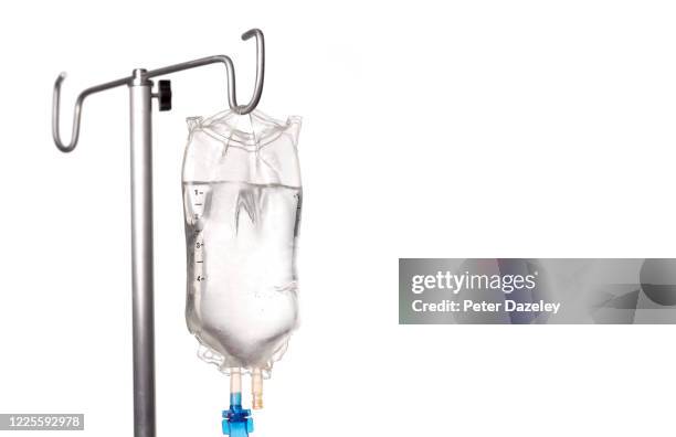 iv drip with copy space - iv stock pictures, royalty-free photos & images