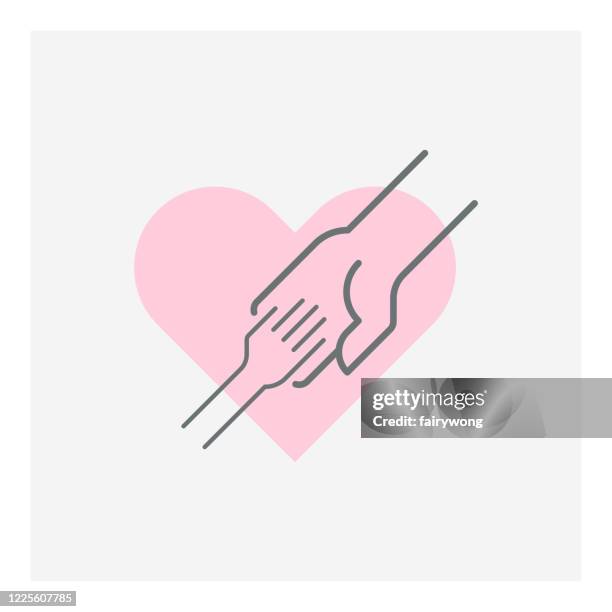 adult and child holding hands icon - chinese famine stock illustrations