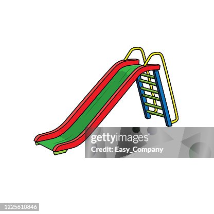 Illustration of a slide in a park Can be used as teaching material for teachers to make children's books. Or have parents use to make documents Accompany the lesson. Illustration of a slide in a park Can be used as teaching material for teachers to make children's books. Or have parents use to make documents Accompany the lesson.