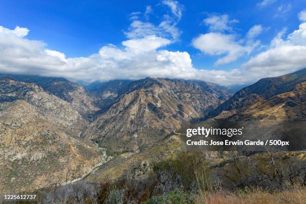 view of mountains, fresno, usa, california, usa - fresno californië stockfoto's en -beelden