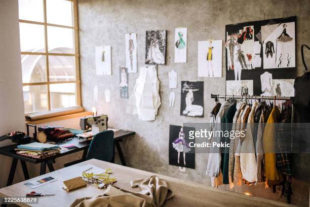 place for making raw material into something beautiful - clothing design studio stock pictures, royalty-free photos & images