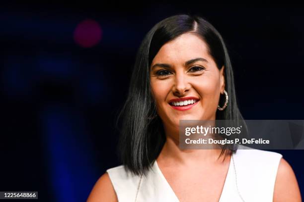 Television Announcer Megan Olivi looks on during UFC Fight Night at VyStar Veterans Memorial Arena on May 16, 2020 in Jacksonville, Florida.