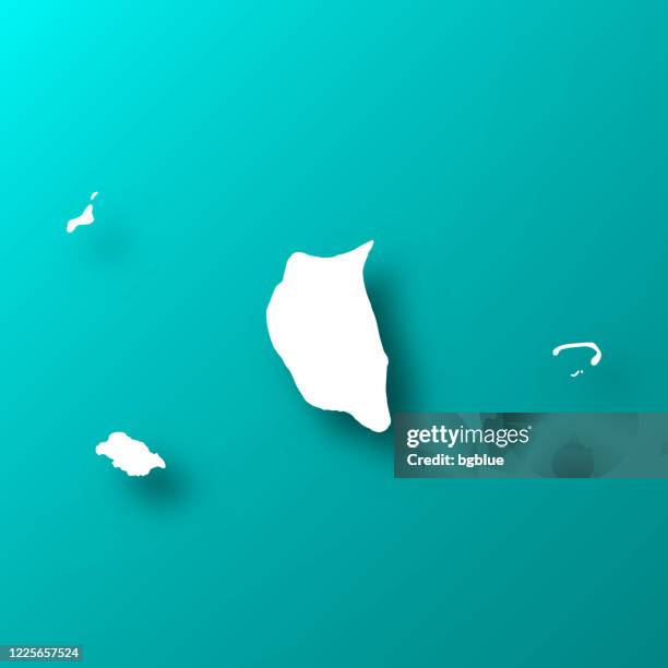 bildbanksillustrationer, clip art samt tecknat material och ikoner med pitcairnöarna karta på blå grön bakgrund med skugga - pitcairnöarna
