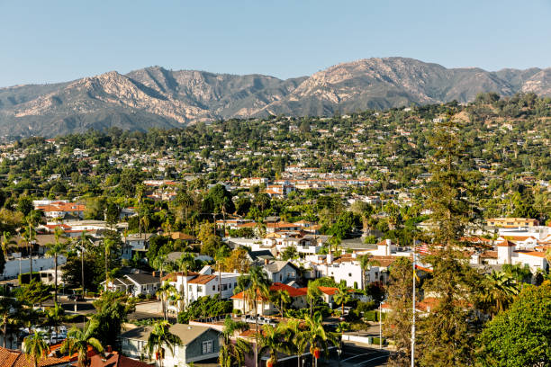 Santa Barbara aerial view cityscape, California, USA