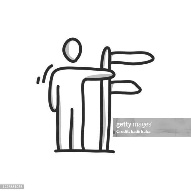 direction line icon - crossing paths stock illustrations
