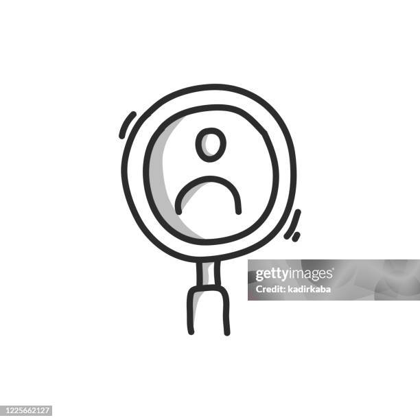 job search line icon - classified ad stock illustrations