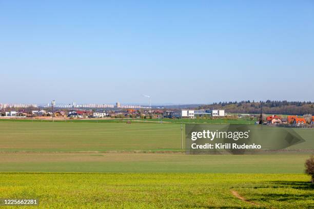 prague's suburbs on a sunny springtime day - czech republic landscape stock pictures, royalty-free photos & images