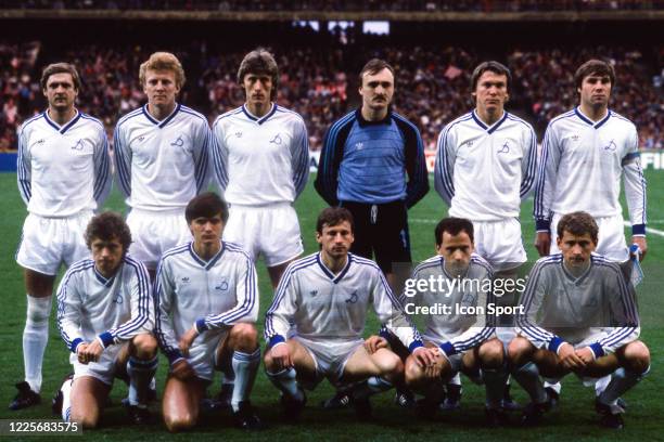 Team Dynamo Kiev line up during the European Cup Winners Cup Final match between Atletico Madrid and Dynamo Kiev, at Stade Gerland, Lyon, France on...