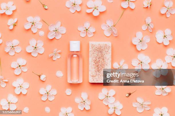 sanitizer and soap for care - sanitizing products stock pictures, royalty-free photos & images