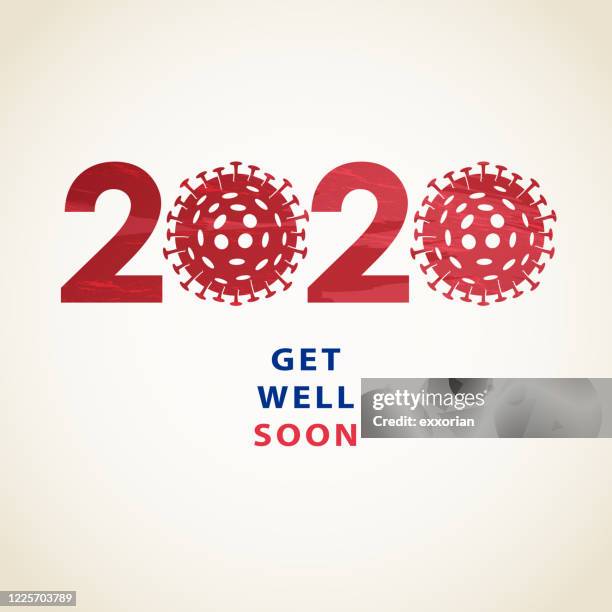 get well soon 2020 - get well soon stock illustrations