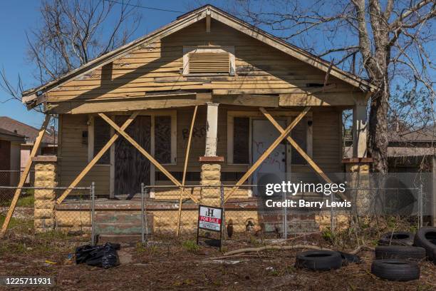 House for sale on lower Ninth and arguably ground zero of Hurricane Katrinas destruction on 27th February 2020 in New Orleans, Louisiana, United...