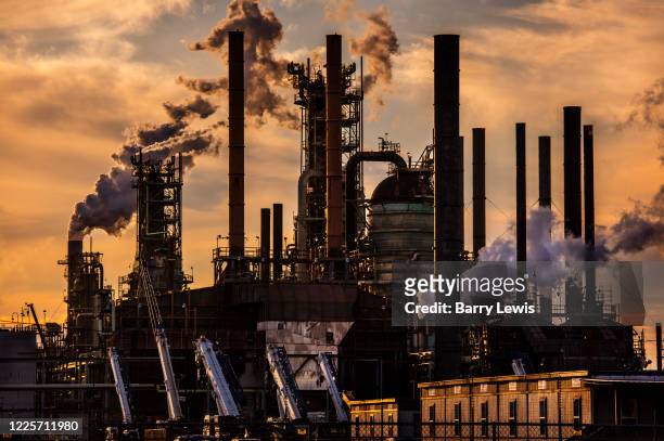 Oil refinery, owned by Exxon Mobil, is the second largest in the country on 28th February 2020 in Baton Rouge, Louisiana, United States. Tens of...
