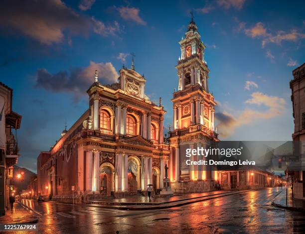 san francisco church - salta, argentina - salta argentina stockfoto's en -beelden