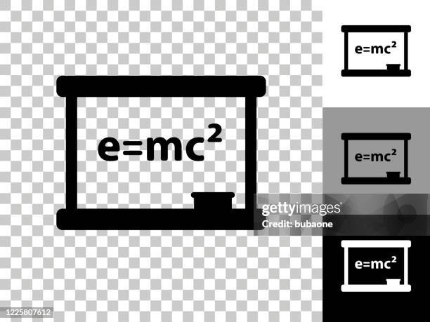 space formula icon on checkerboard transparent background - simple math equation stock illustrations