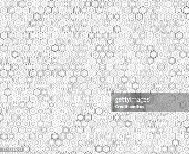 tech hexagon pattern - metallic surface stock illustrations