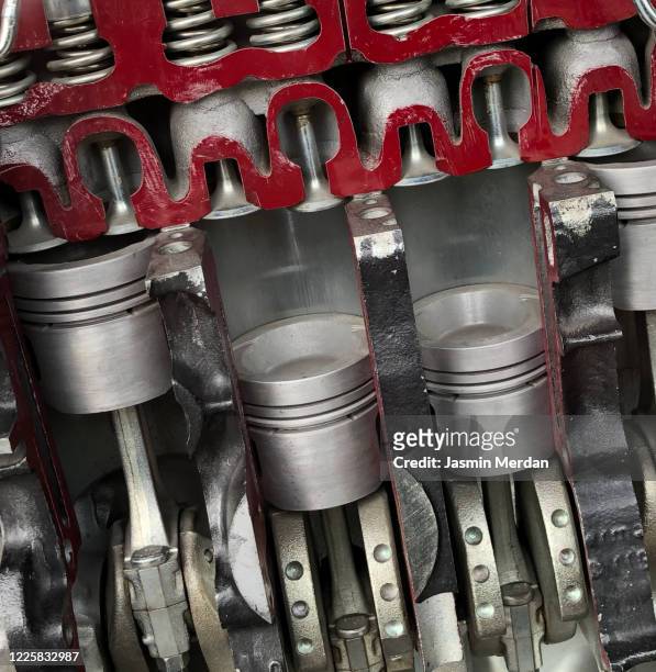 inside engine - diesel piston ストックフォトと画像