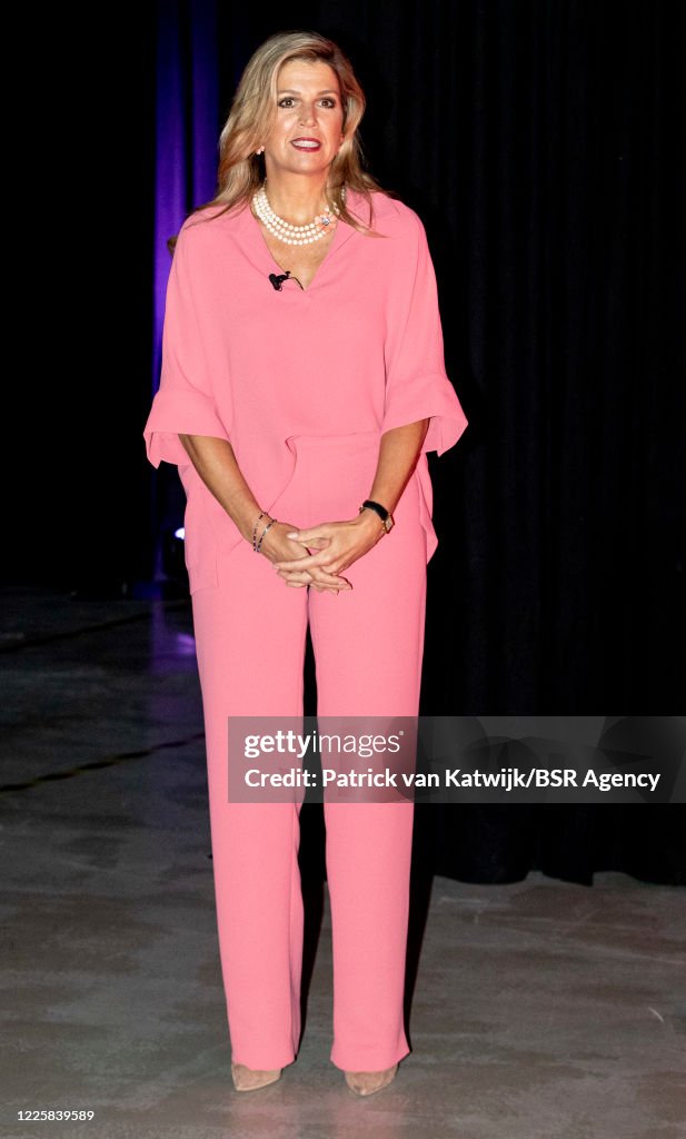 Queen Maxima Attends Digital Award Ceremony Appeltjes van Oranje