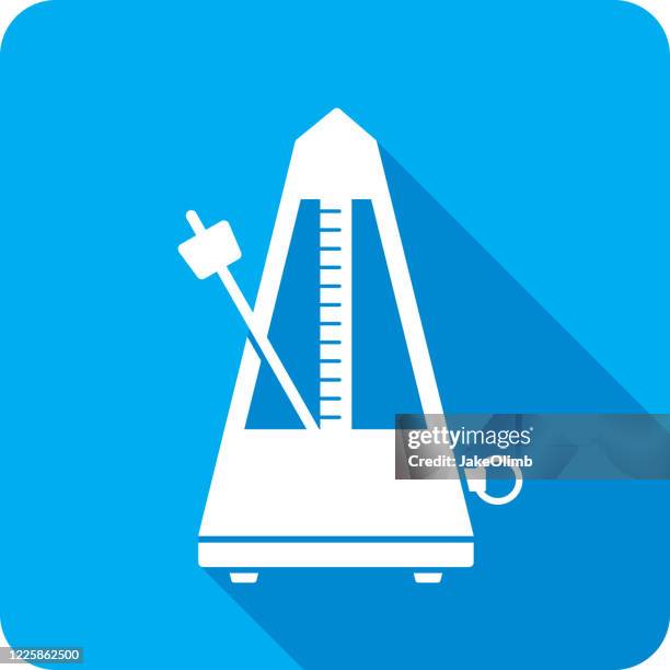 metronome icon silhouette - metronome stock illustrations